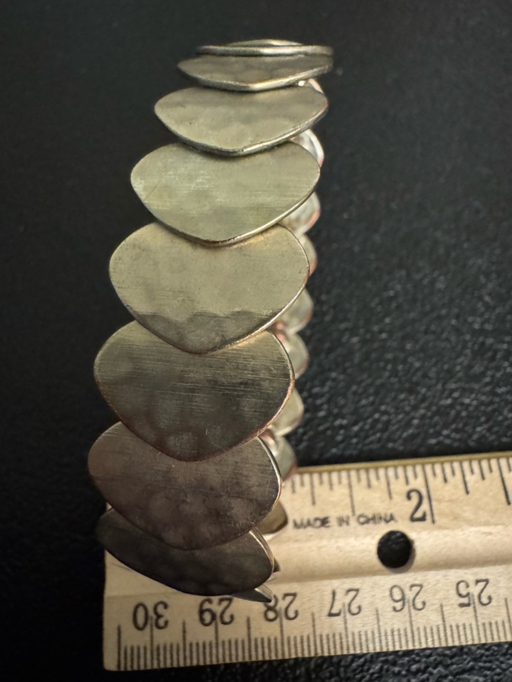 LOFT Hammered Disc Stretch Bracelet in Antique Silver - Picture 5 of 5
